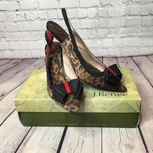 J. Renee Marva Leopard Print Slingback Pump
